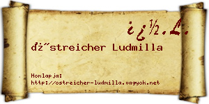 Östreicher Ludmilla névjegykártya